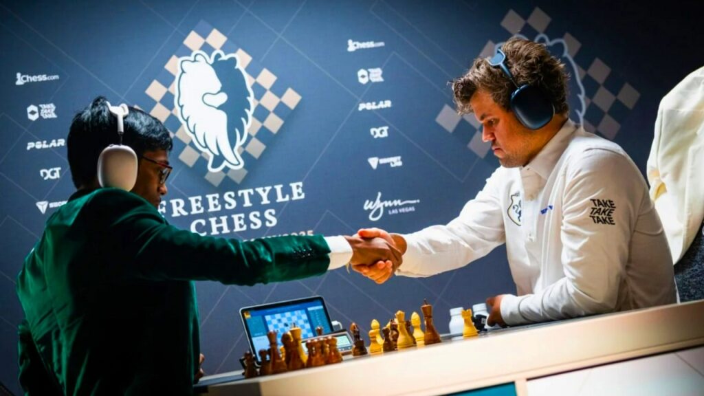 Praggnanandhaa defeats Magnus Carlsen again